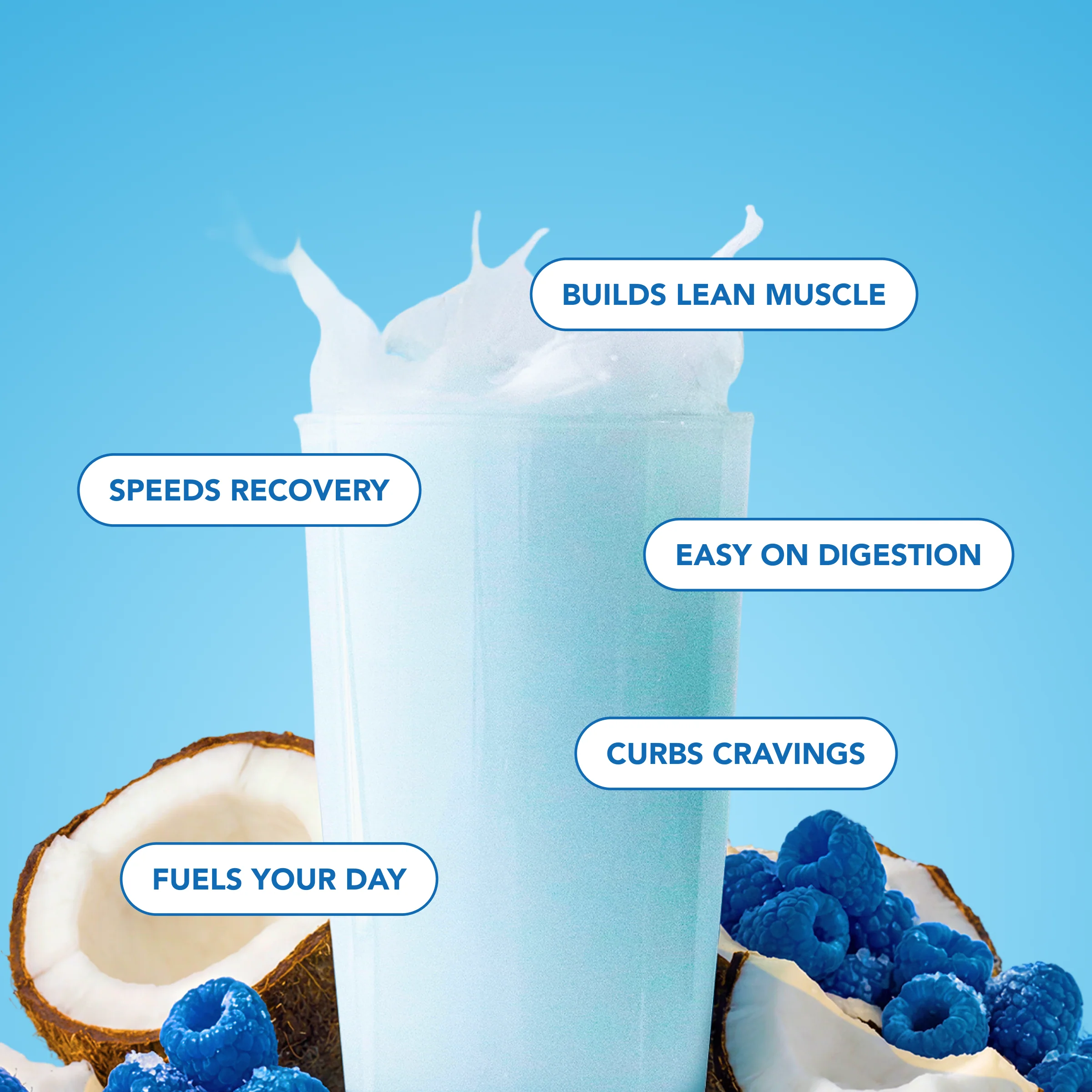 Clear Protein Powder: Blue Bahama (8 Single Serving Stick packs) - Image 4