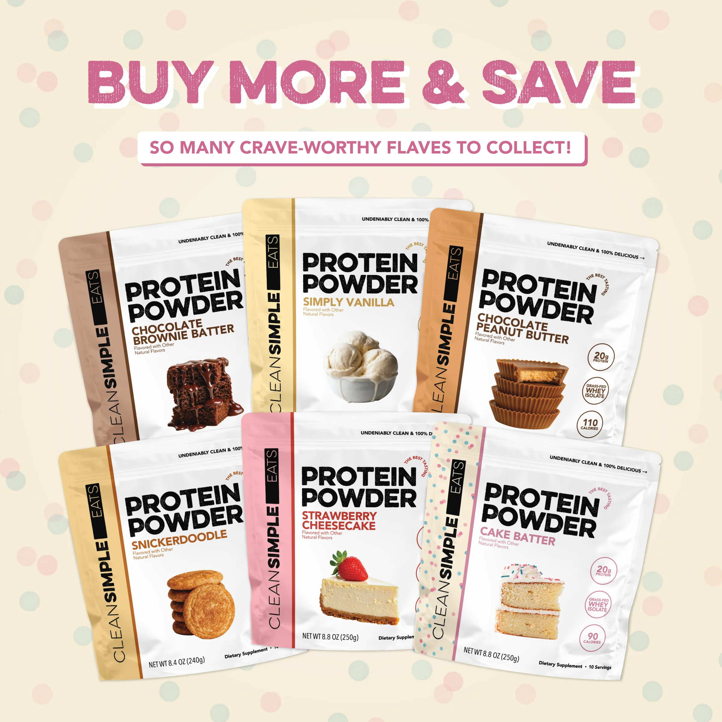 Protein Powder: Cake Batter (10 Serving Bag) - Image 5