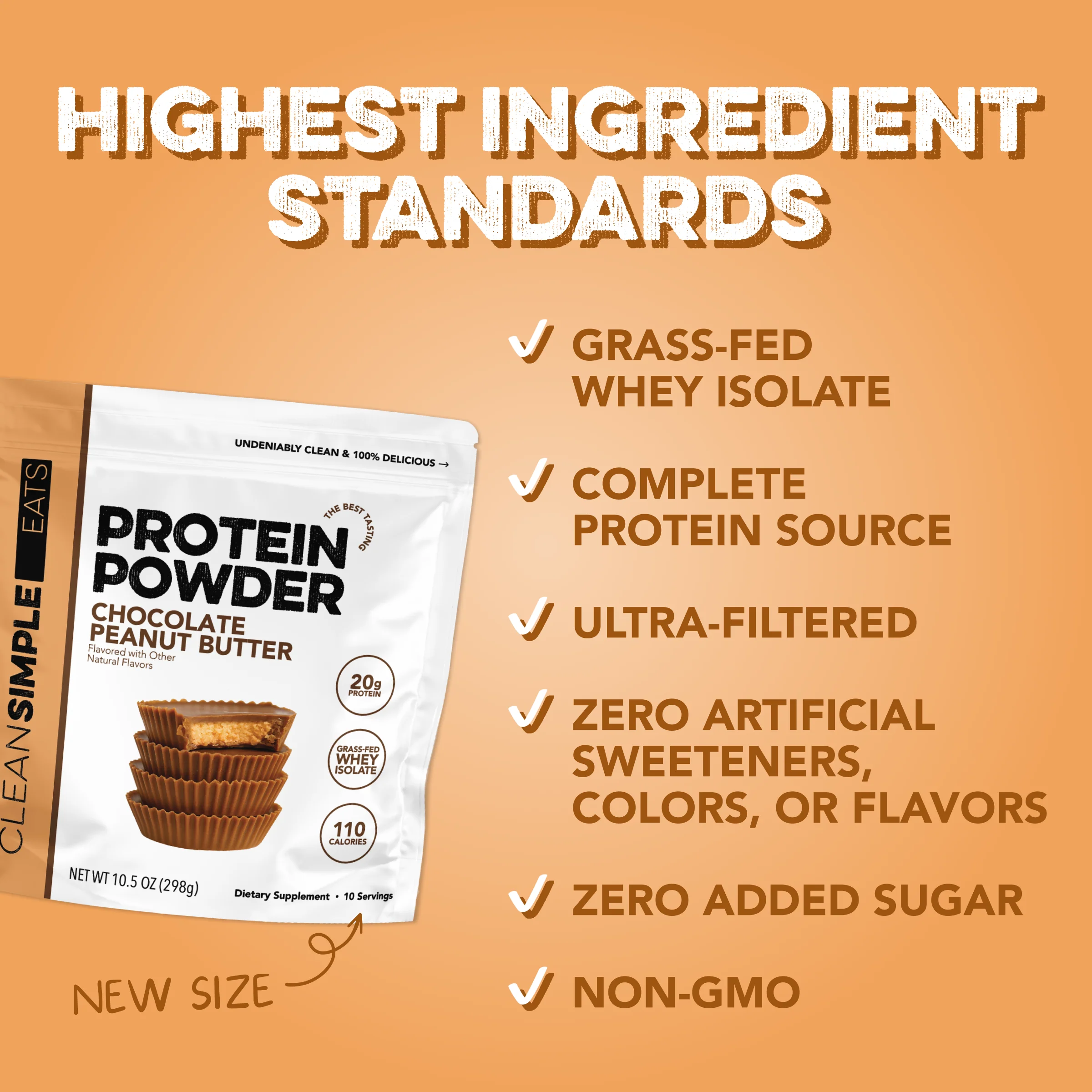 Protein Powder: Chocolate Peanut Butter (10 Serving Bag) - Image 3