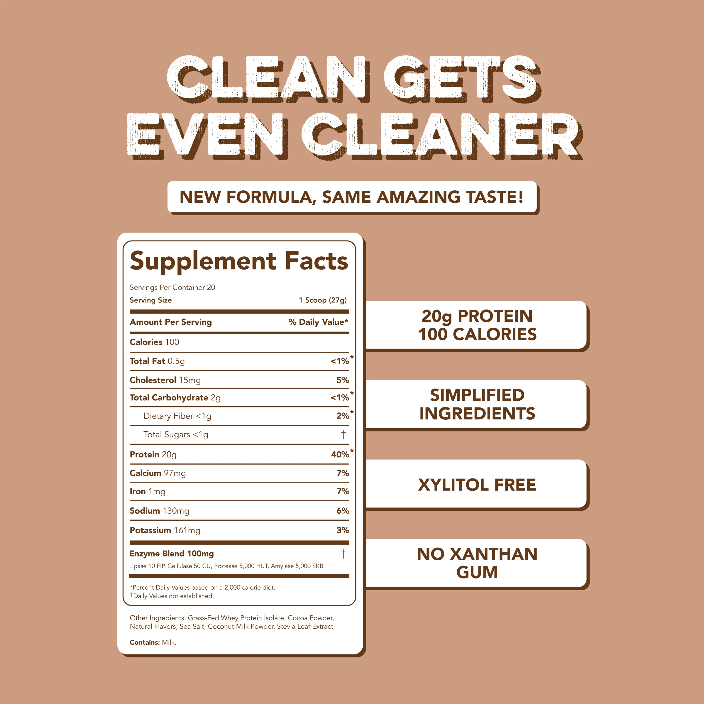 Protein Powder: Brownie Batter (20 Serving Bag) - Image 3