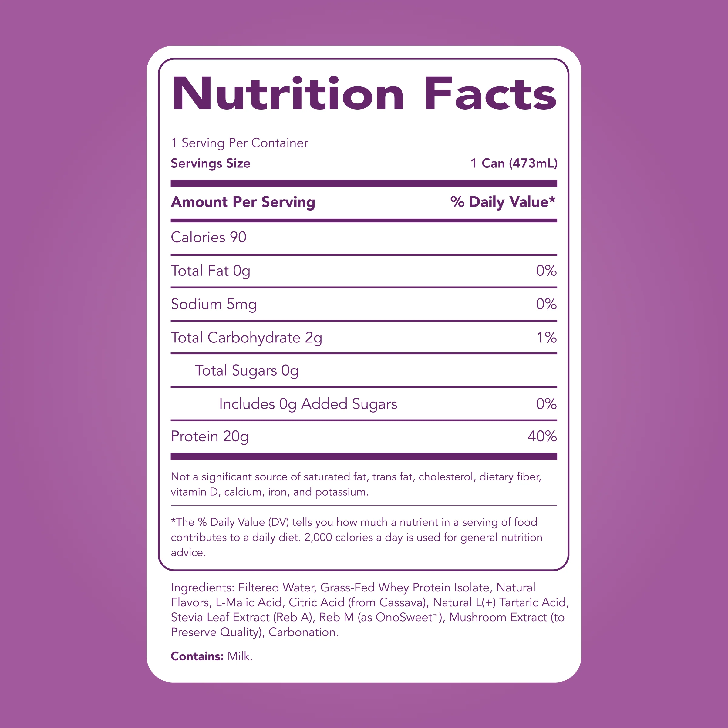 Clear Protein Soda: Classic Grape (16 Oz. | 12 Pack) - Image 5