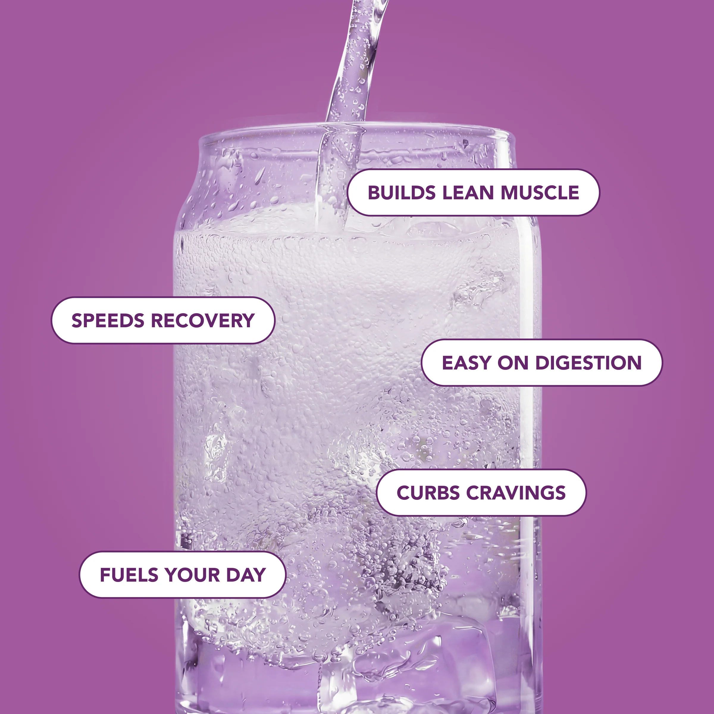 Clear Protein Soda: Grape Ice Pop (12 Oz. | 12 Pack) - Image 4