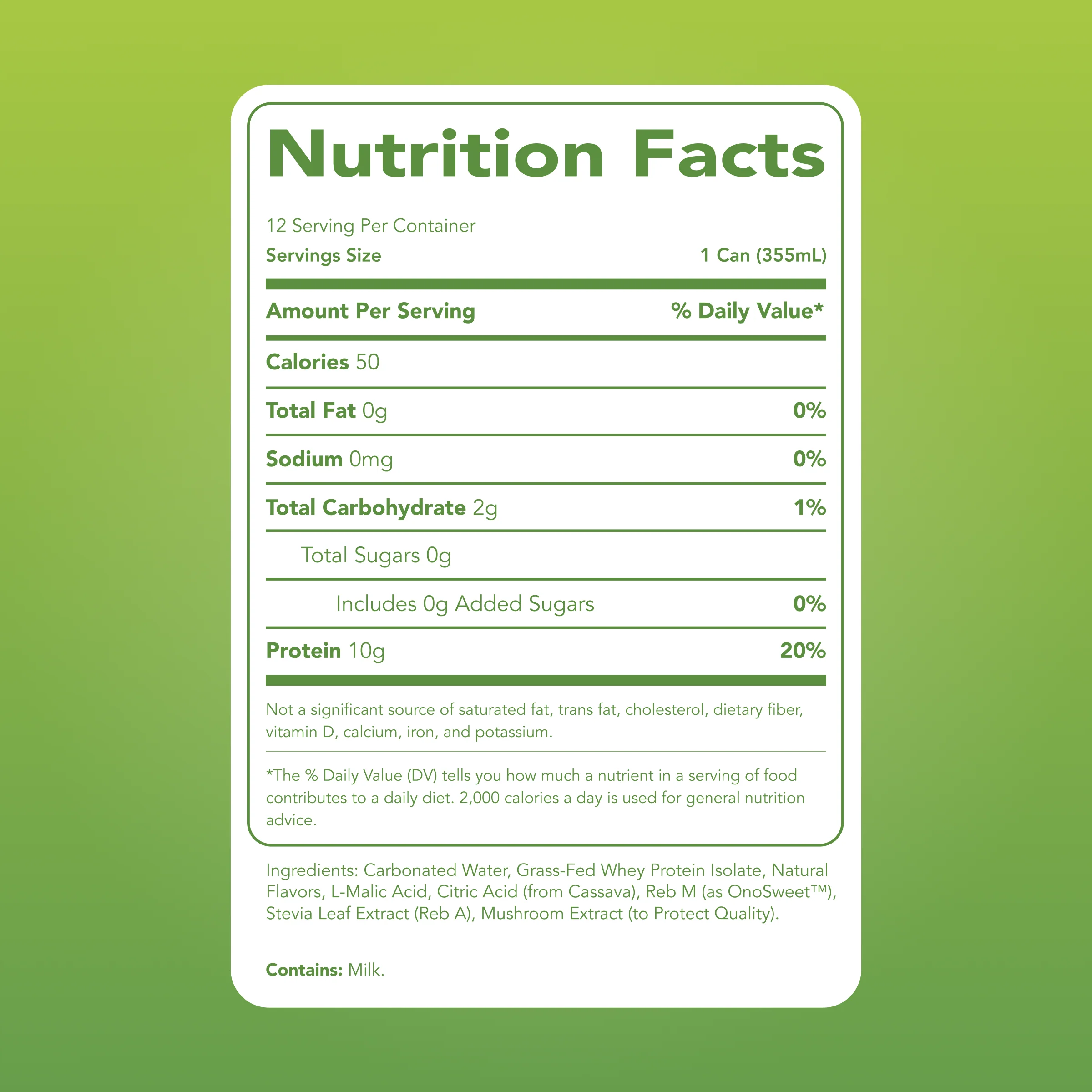 Clear Protein Soda: Sour Green Apple (12 Oz. | 12 Pack) - Image 5