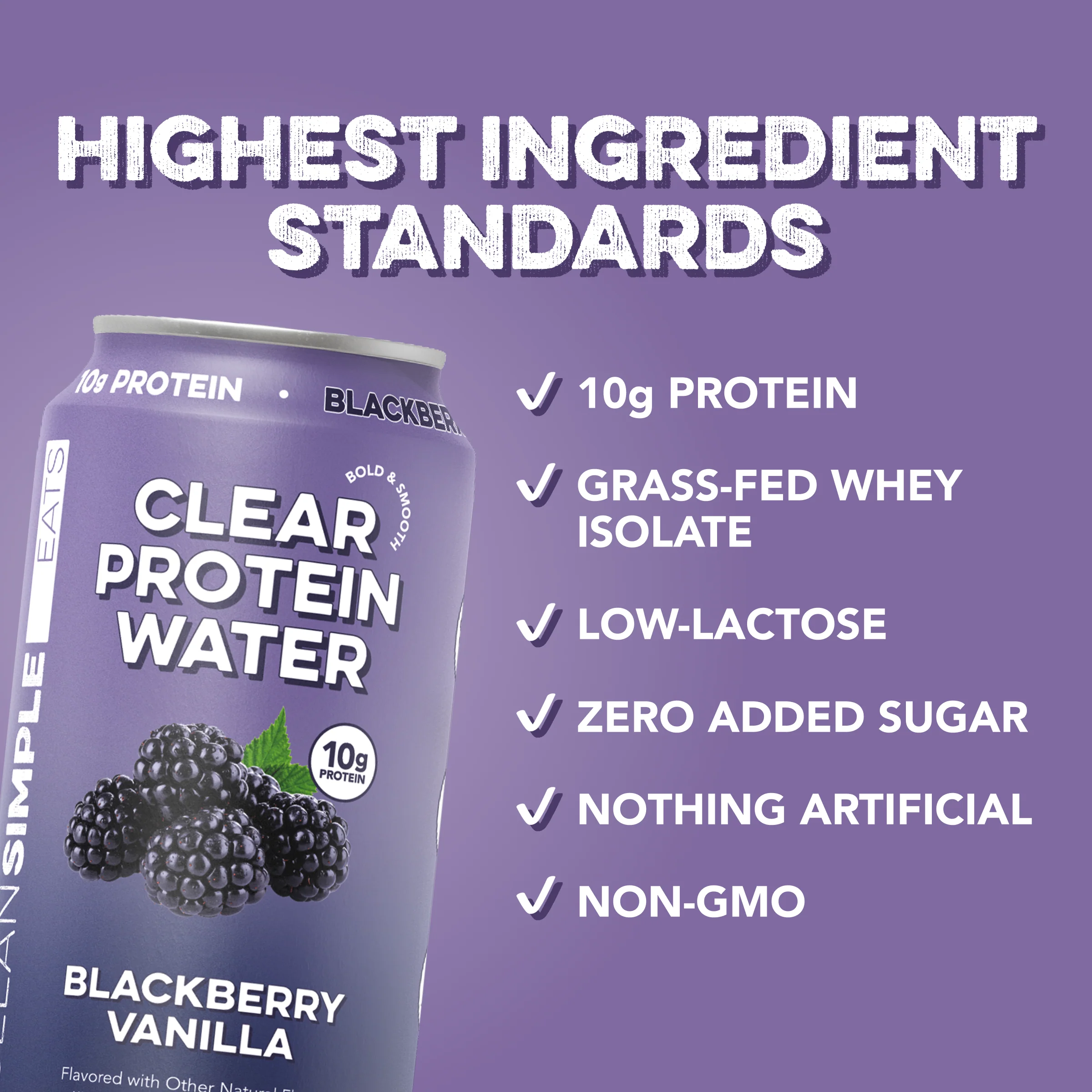 Clear Protein Water: Blackberry Vanilla (12 Oz. | 12 Pack) - Image 3