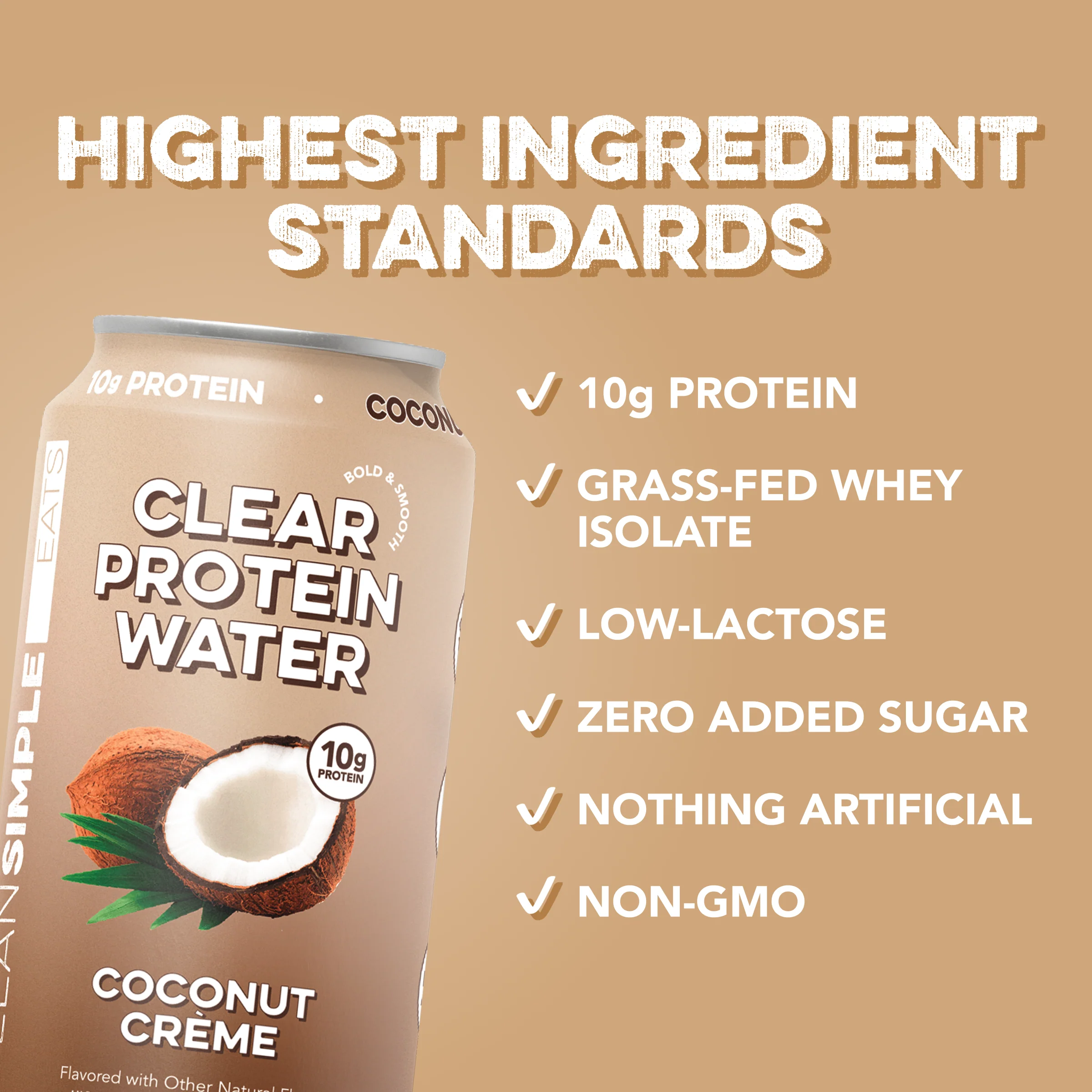 Clear Protein Water: Coconut Créme (12 Oz. | 12 Pack) - Image 3