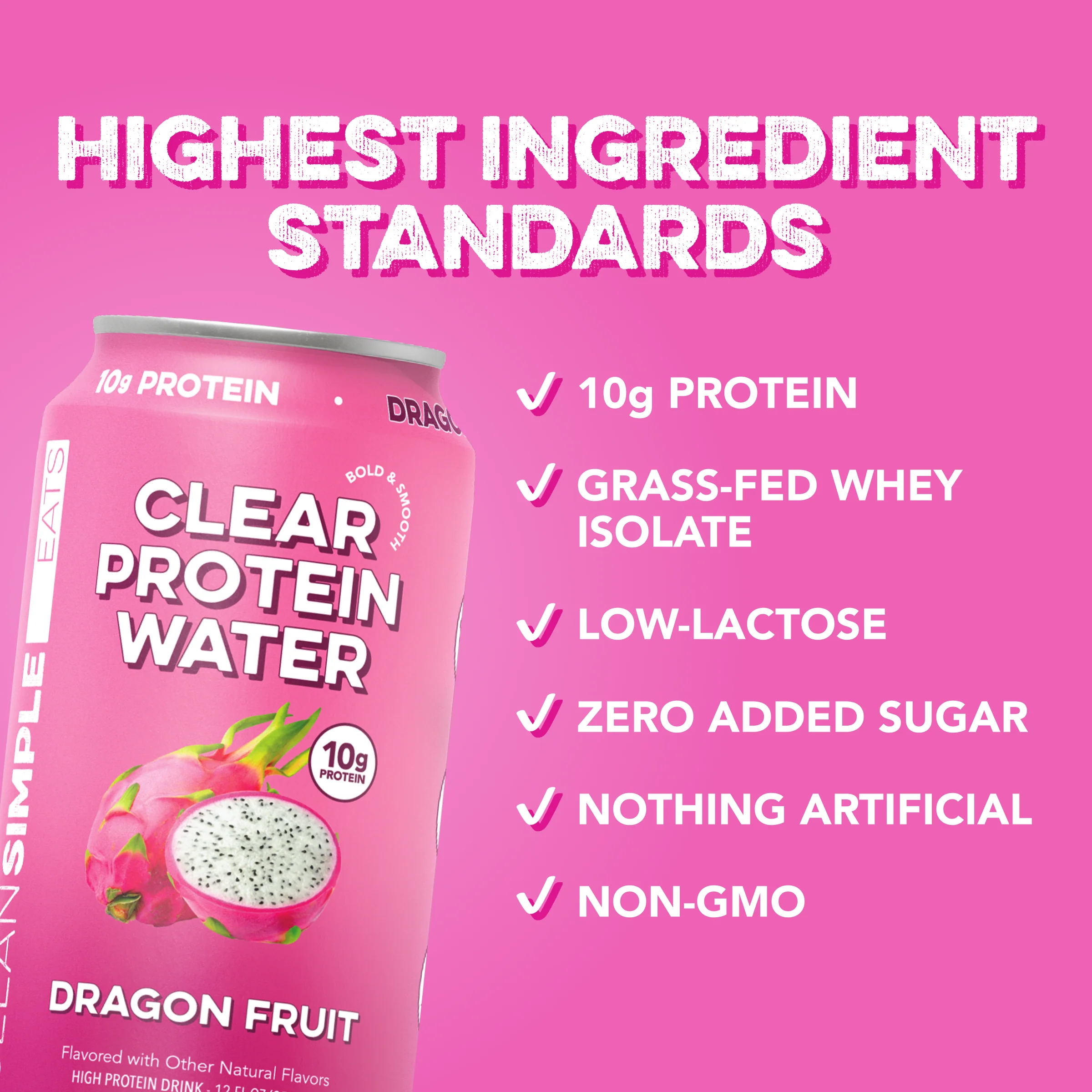 Clear Protein Water: Dragon Fruit (12 Oz. | 12 Pack) - Image 3