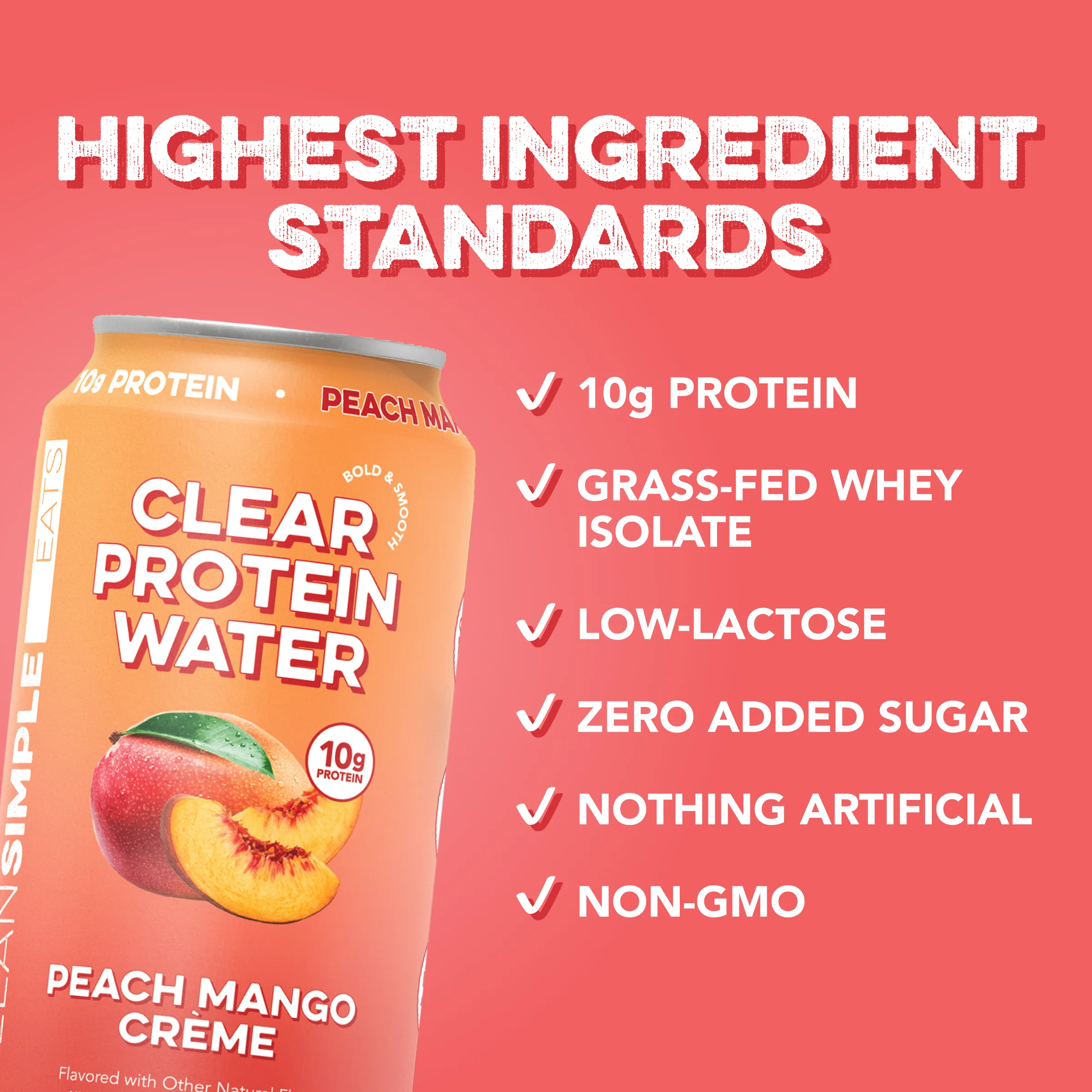 Clear Protein Water: Peach Mango Créme (12 Oz. | 12 Pack) - Image 3