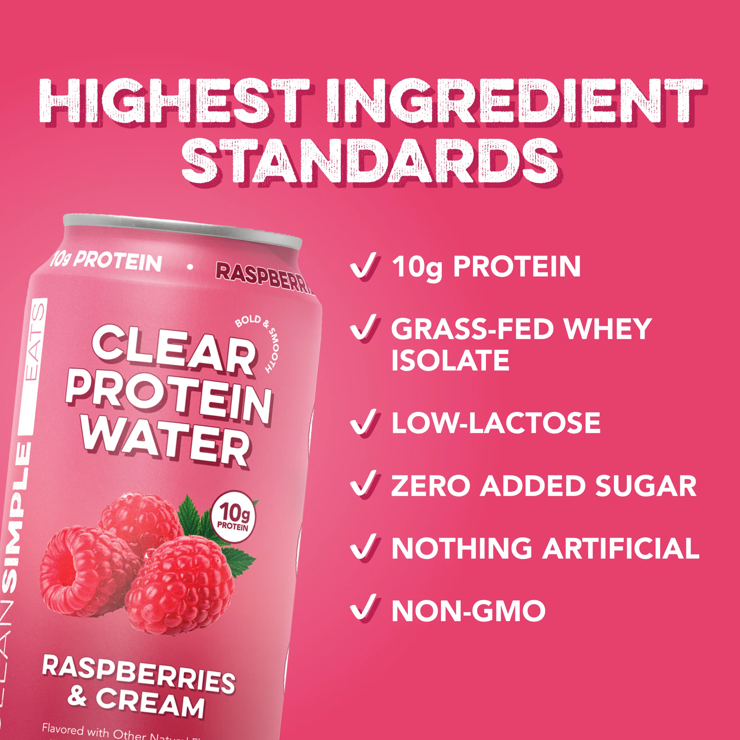 Clear Protein Water: Raspberries & Cream (12 Oz. | 12 Pack) - Image 3