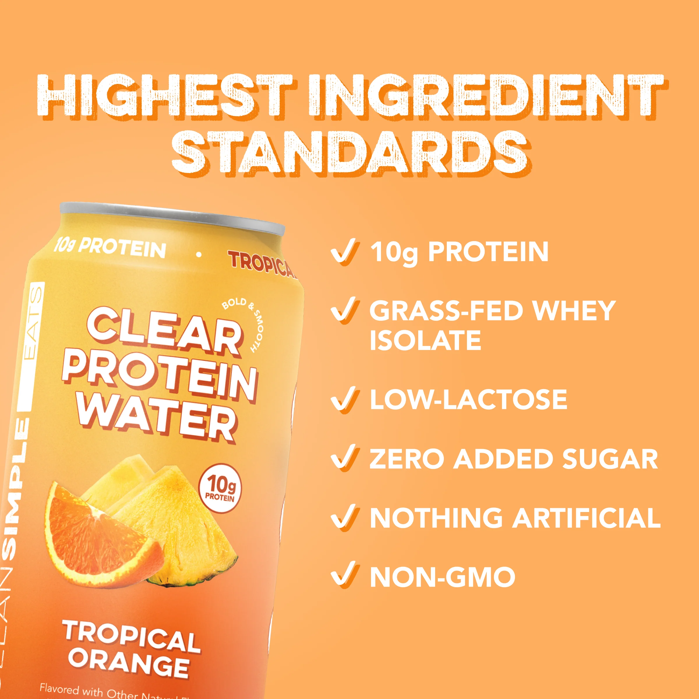 Clear Protein Water: Tropical Orange (12 Oz. | 12 Pack) - Image 3