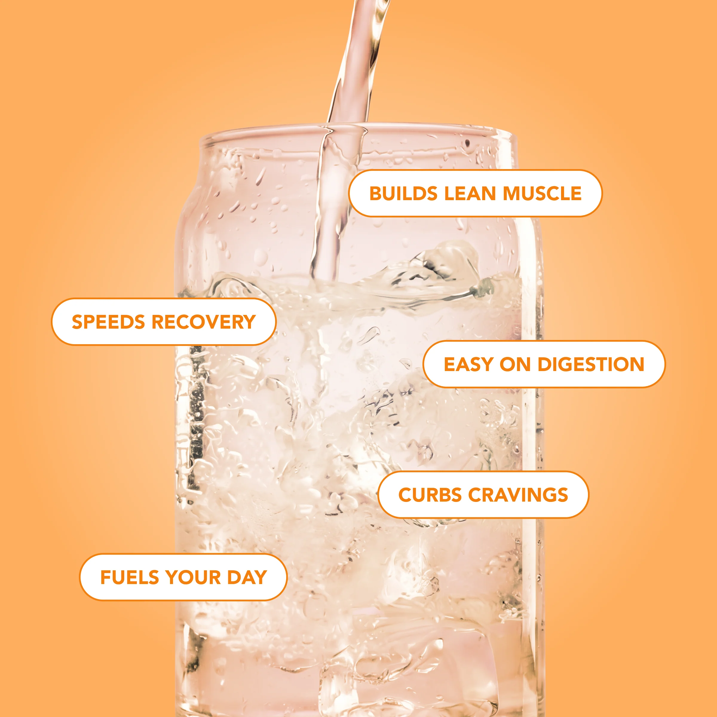 Clear Protein Water: Tropical Orange (12 Oz. | 12 Pack) - Image 4