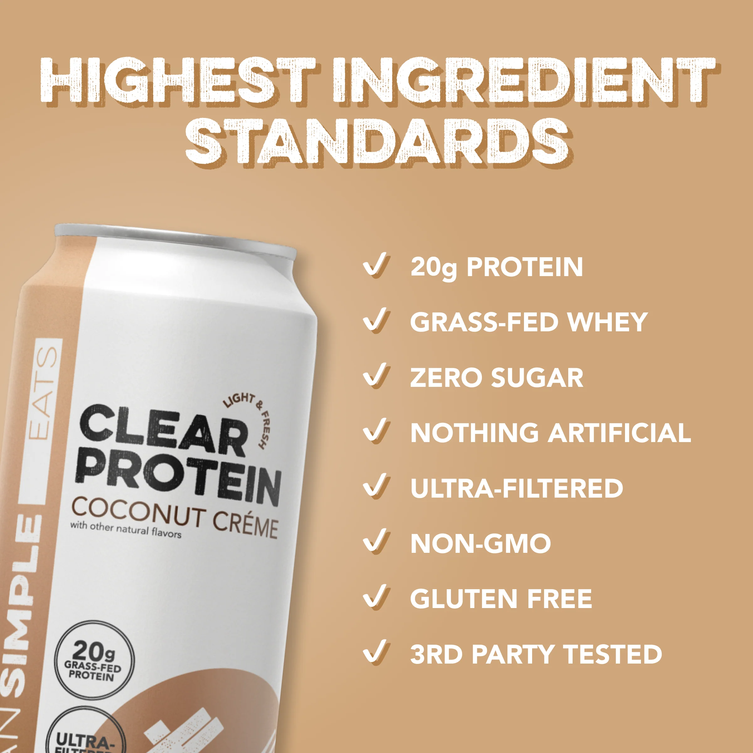 Clear Protein Water: Coconut Créme (16 Oz. | 12 Pack) - Image 3