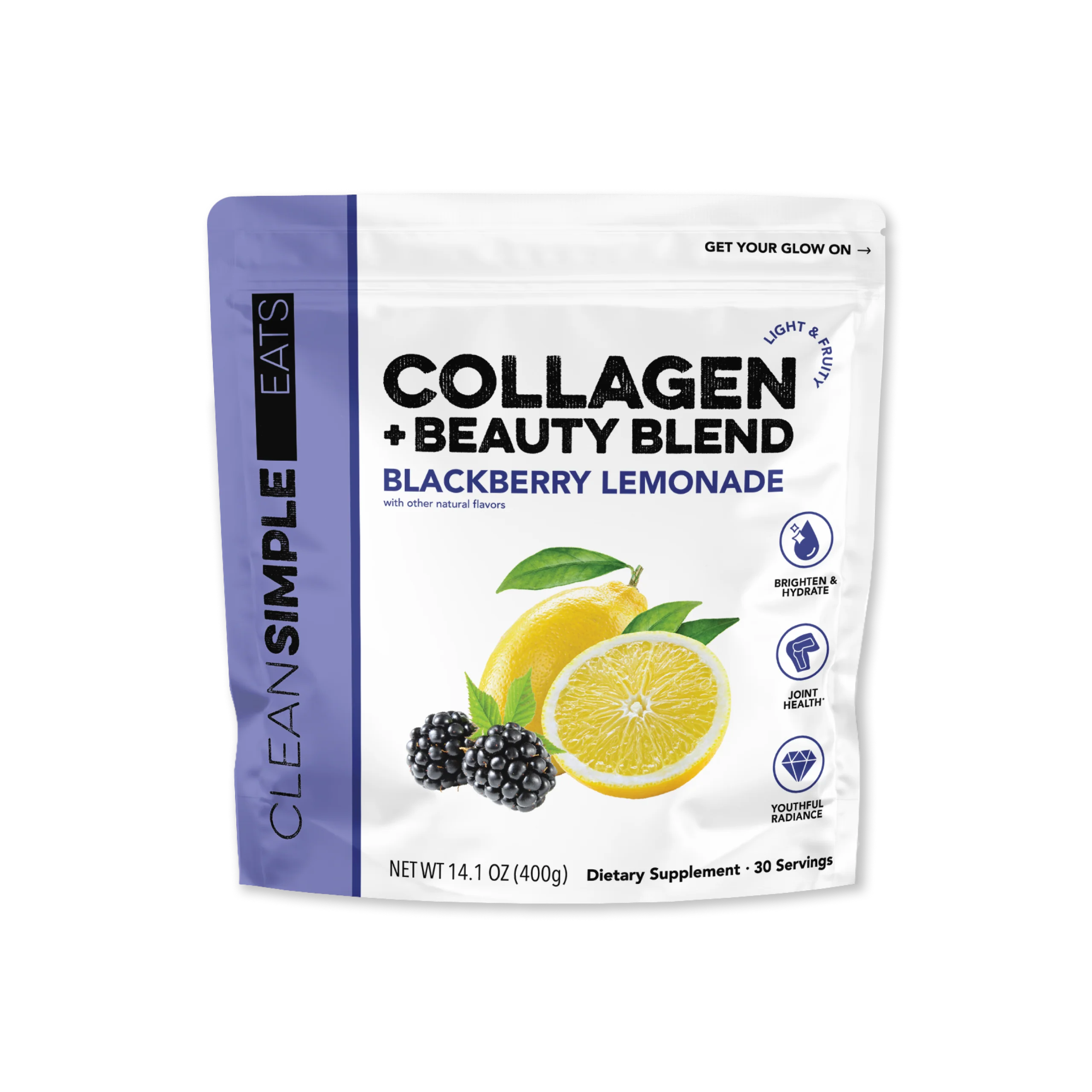 Collagen + Beauty Blend: Blackberry Lemonade (30 Serving)