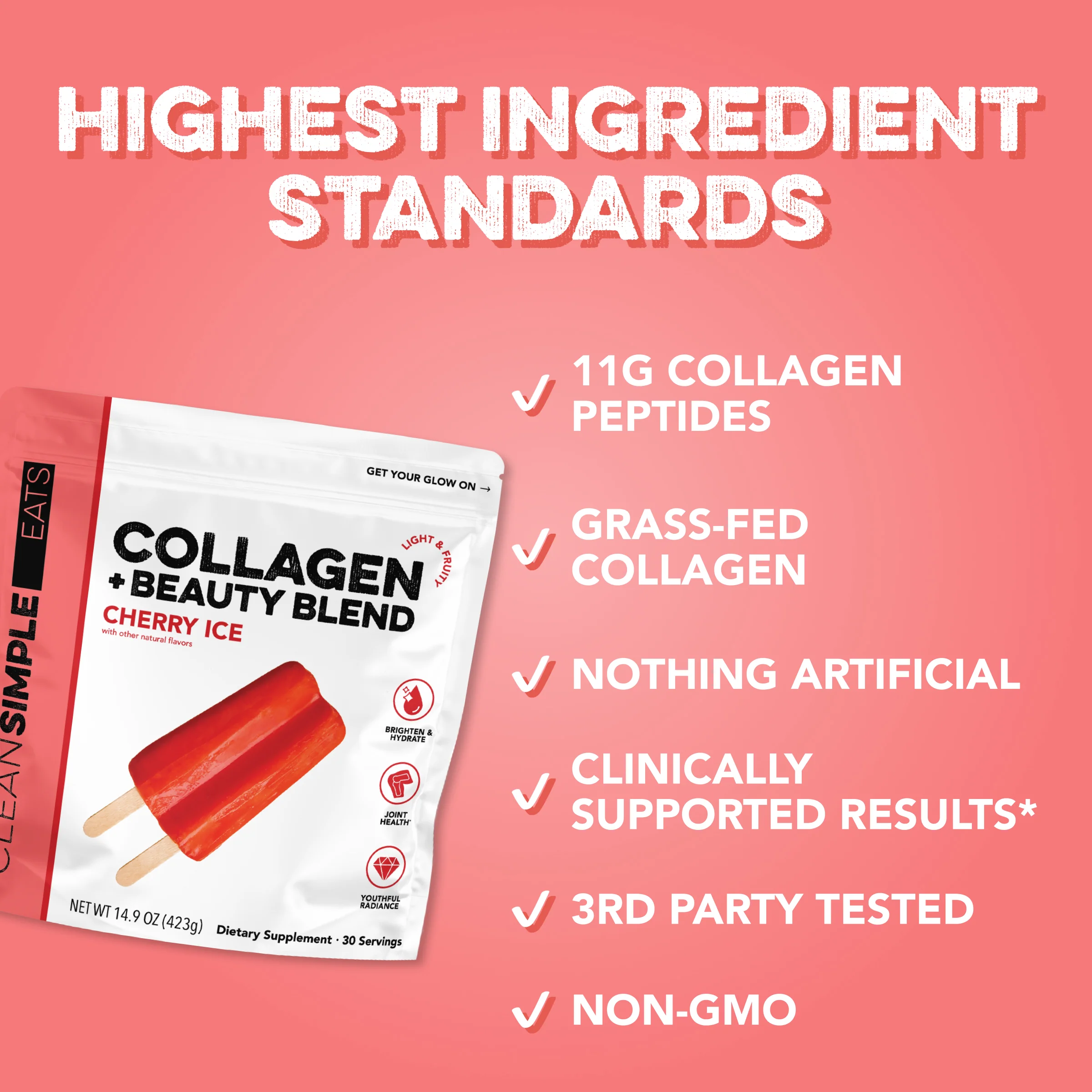 Collagen + Beauty Blend: Cherry Ice (30 Serving) - Image 3