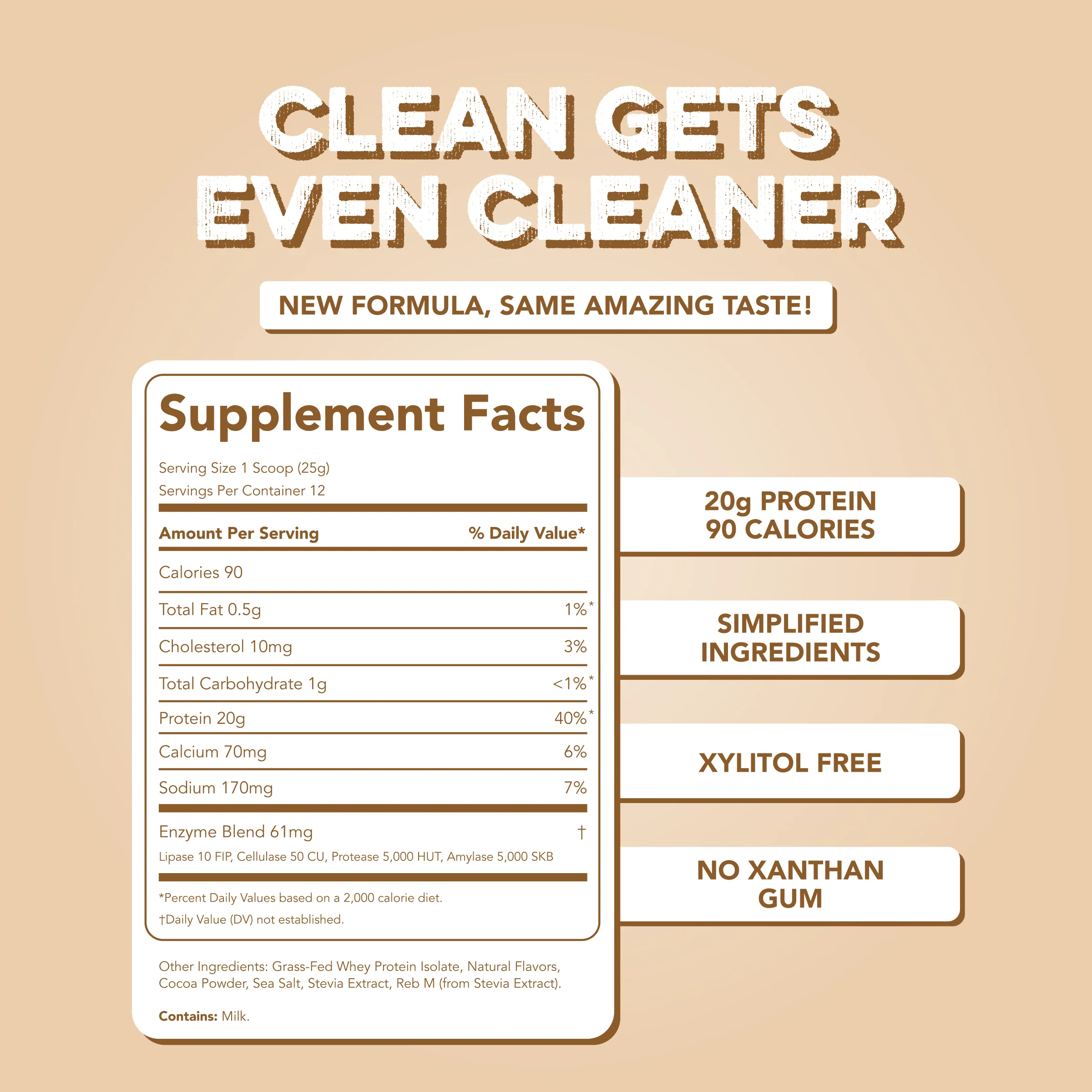 Protein Powder: Cookie Dough (12 Serving Bag) - Image 3
