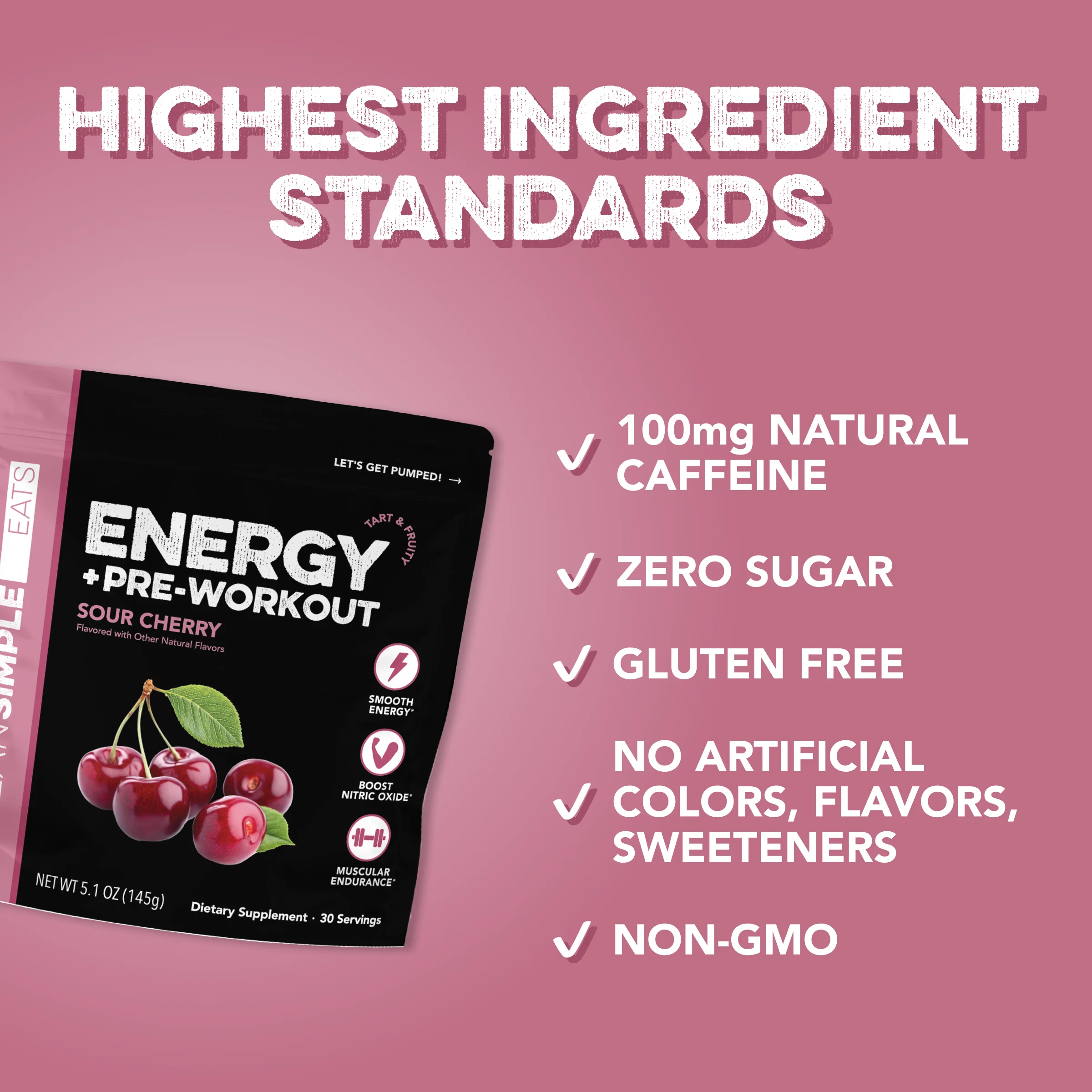 Energy + Pre-Workout: Sour Cherry (30 Servings) - Image 4