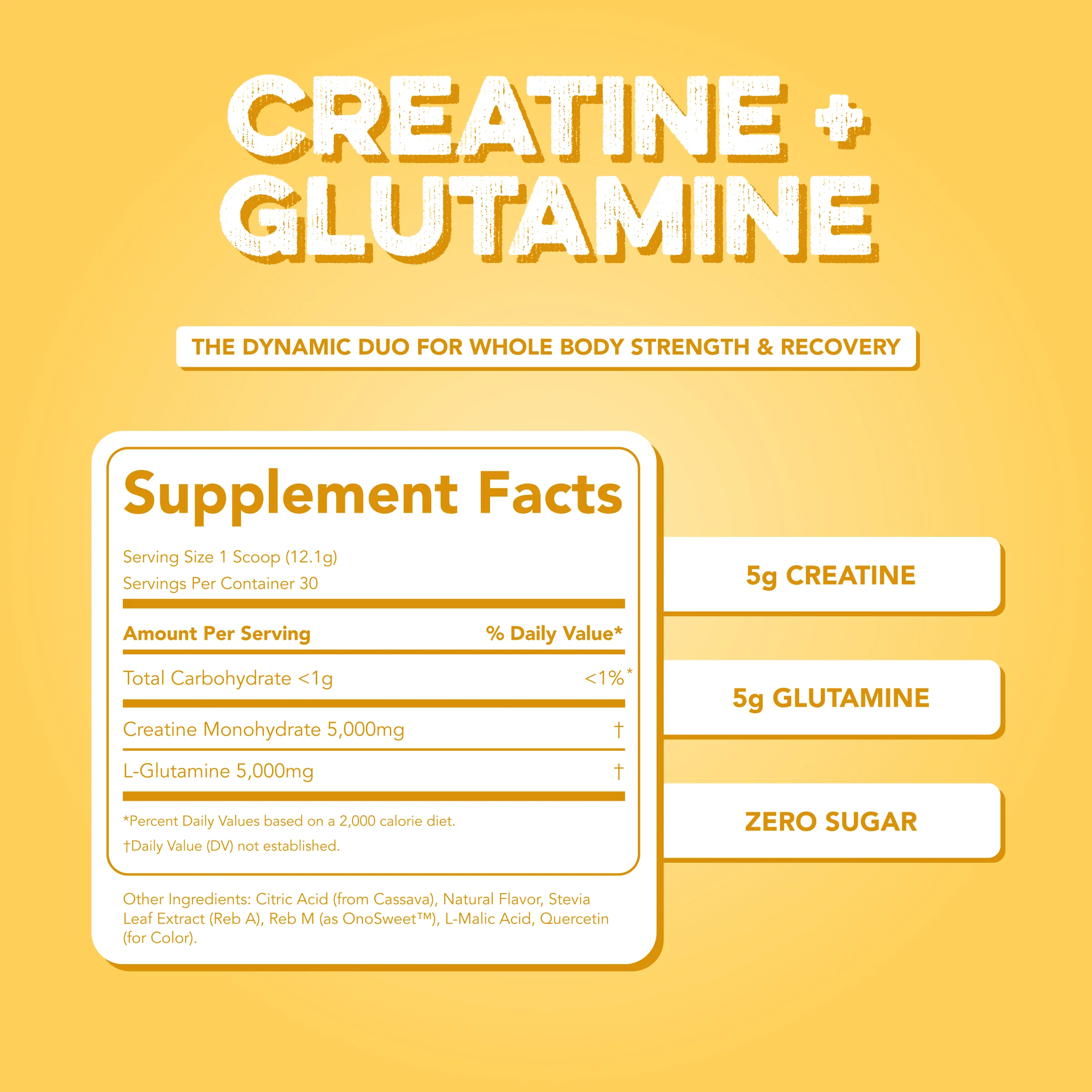 Creatine + Glutamine: Frosted Lemonade (30 Serving Bag) - Image 4