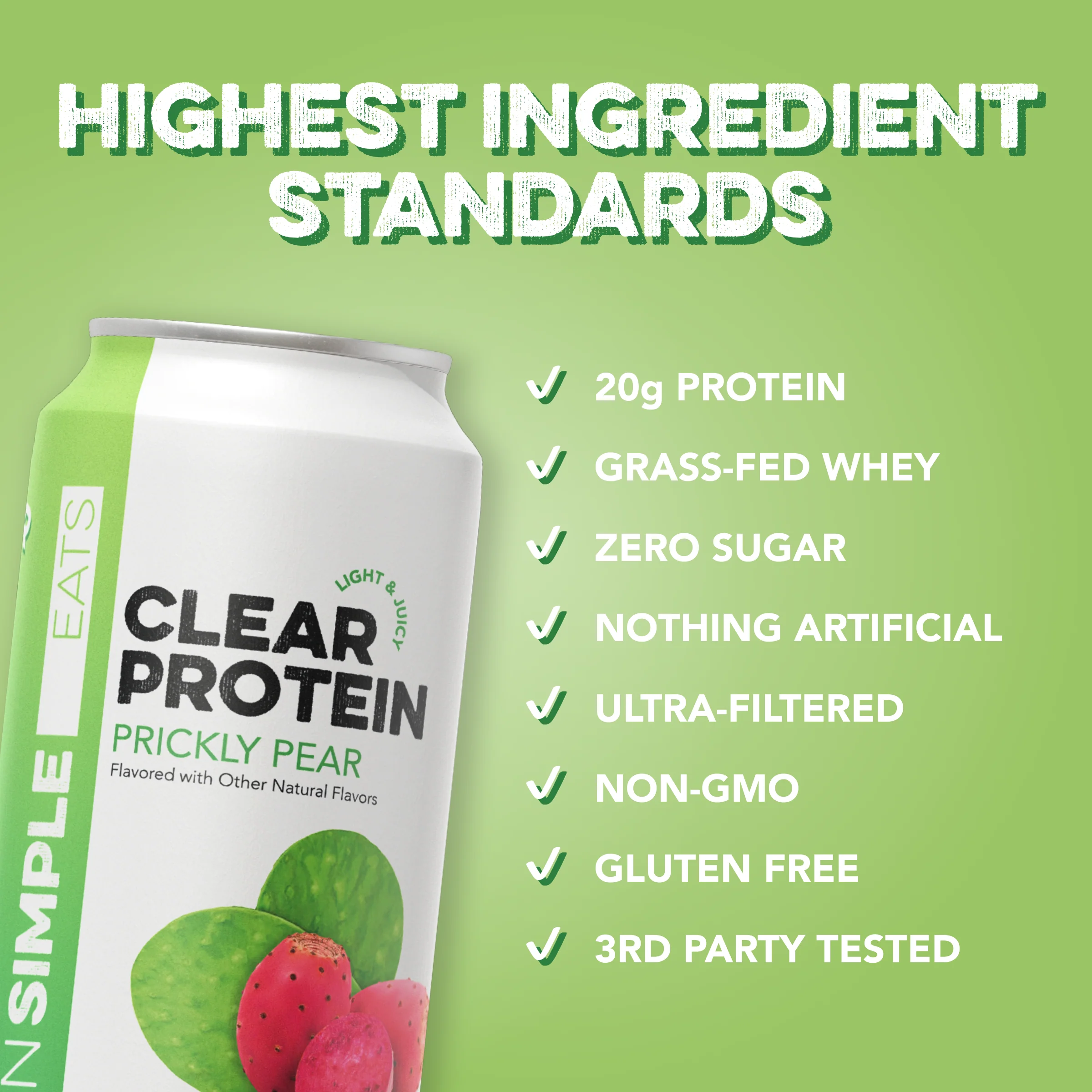 Clear Protein Water: Prickly Pear (16 Oz. | 12 Pack) - Image 3