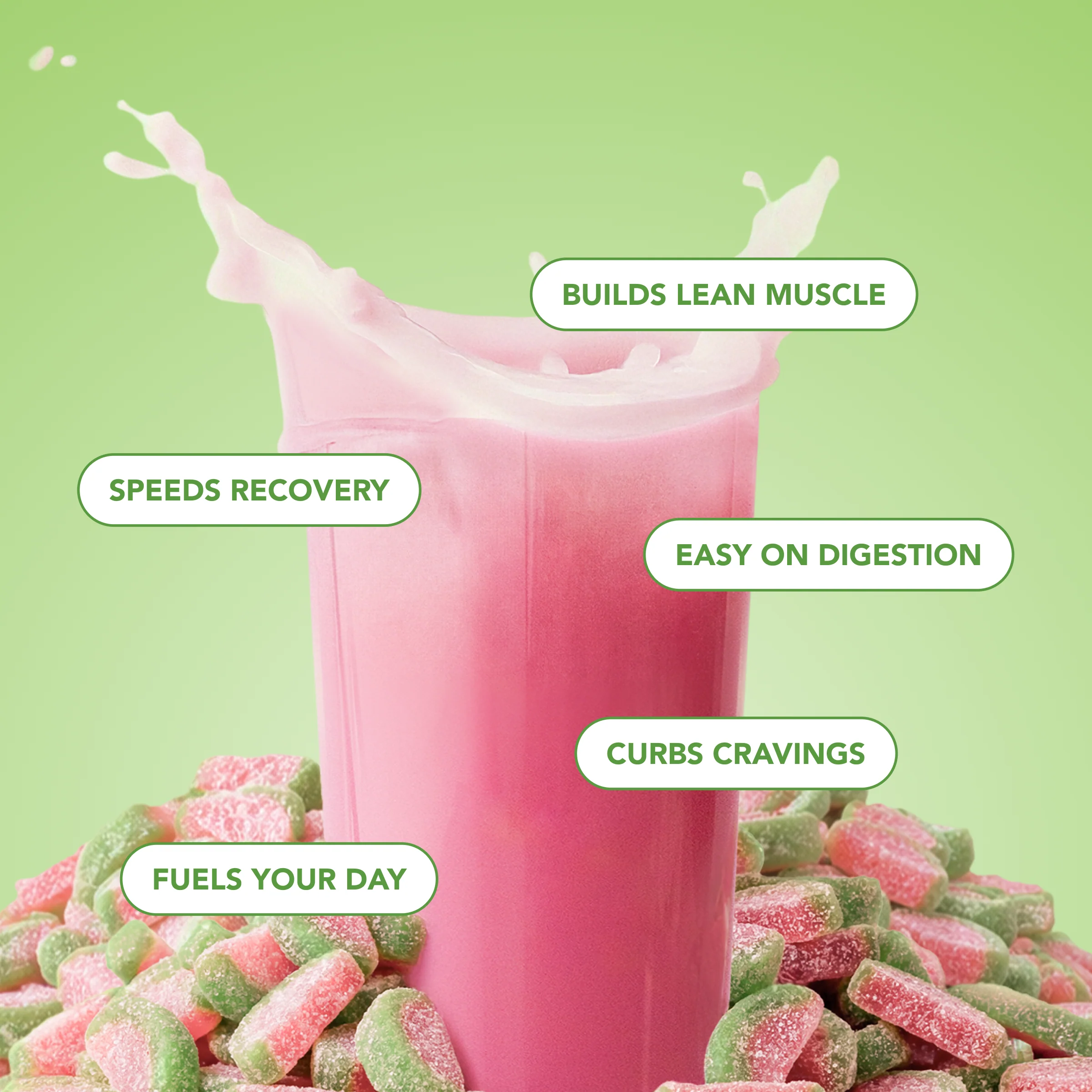 Clear Protein Powder: Sour Candy Watermelon (8 Single Serving Stick Packs) - Image 4