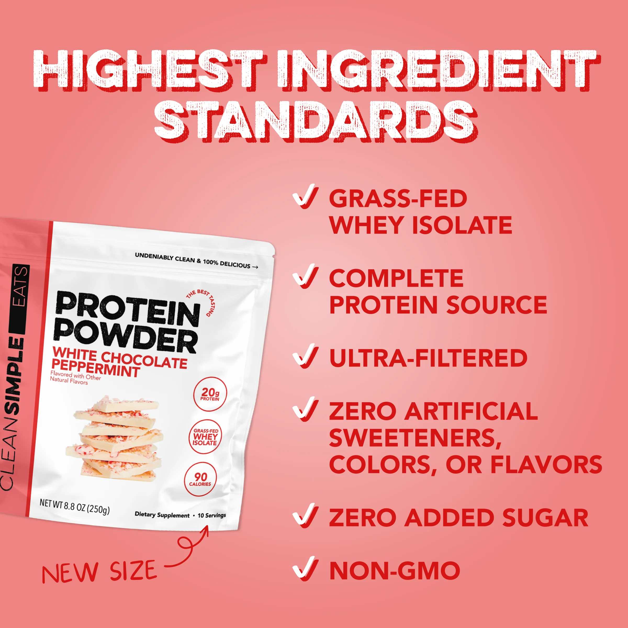 Protein Powder: White Chocolate Peppermint (10 Serving Bag) - Image 3
